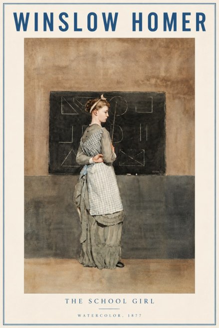 Winslow Homer The School Girl No5 - Poszter