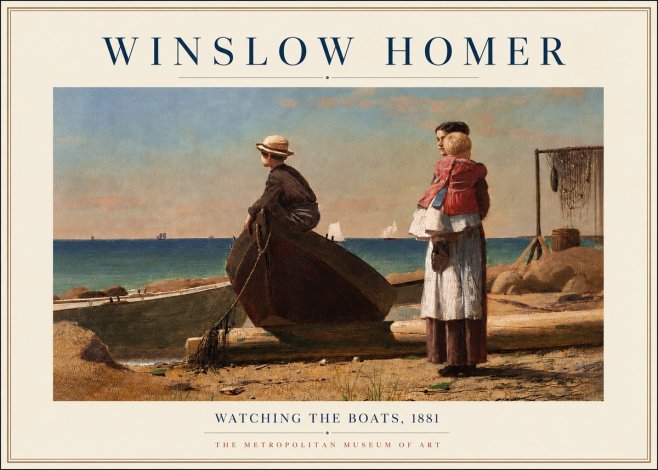 Winslow Homer Watching the Boats, 1881 No5 - Poszter