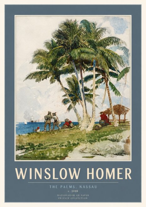Winslow Homer The Palms, Nassau No3 - Poszter