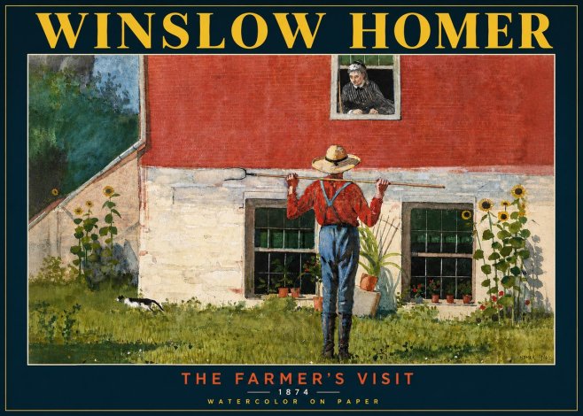 Winslow Homer Farmer with Hoe No5 - Poszter