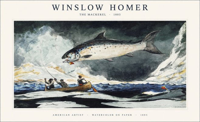 Winslow Homer The Mackerel No1 - Poszter