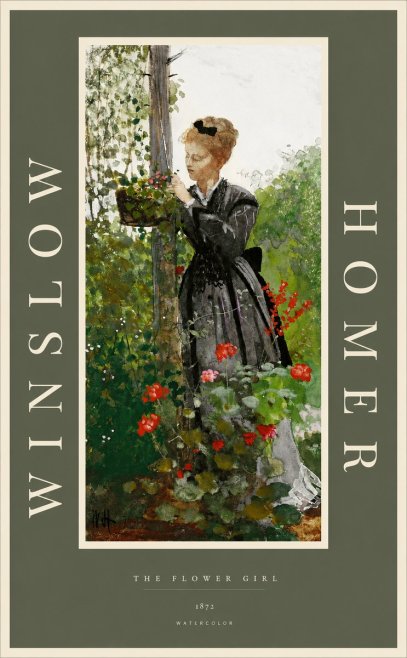 Winslow Homer The Flower Girl No2 - Poszter