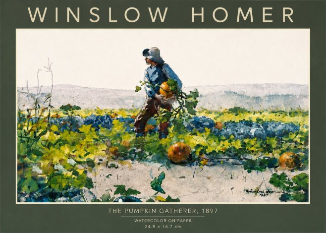 Winslow Homer The Pumpkin Gatherer, 1897 No4 - Poszter