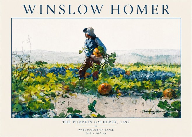 Winslow Homer The Pumpkin Gatherer, 1897 No5 - Poszter