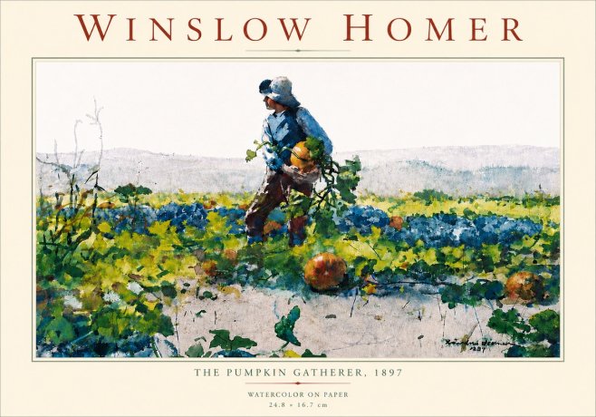 Winslow Homer The Pumpkin Gatherer, 1897 No6 - Poszter