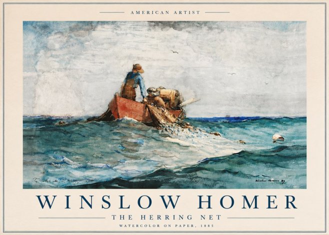 Winslow Homer The Herring Net II No4 - Poszter