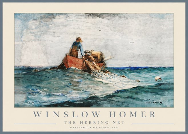 Winslow Homer The Herring Net II No5 - Poszter