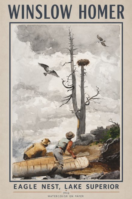 Winslow Homer Eagle Nest, Lake Superior No2 - Poszter