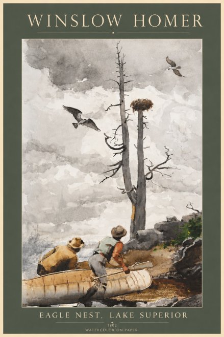 Winslow Homer Eagle Nest, Lake Superior No3 - Poszter