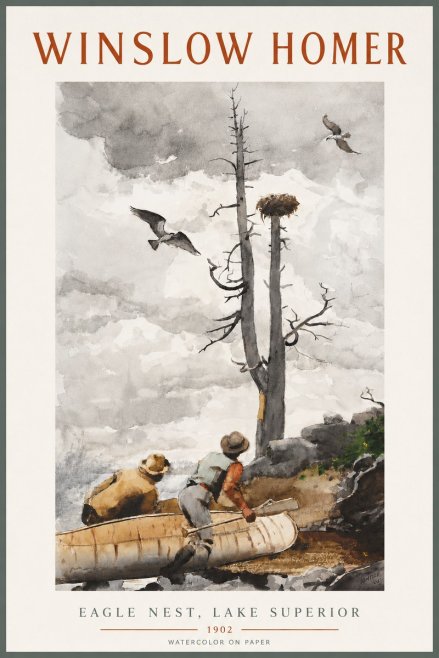 Winslow Homer Eagle Nest, Lake Superior No4 - Poszter
