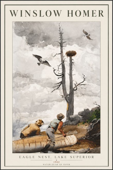 Winslow Homer Eagle Nest, Lake Superior No6 - Poszter