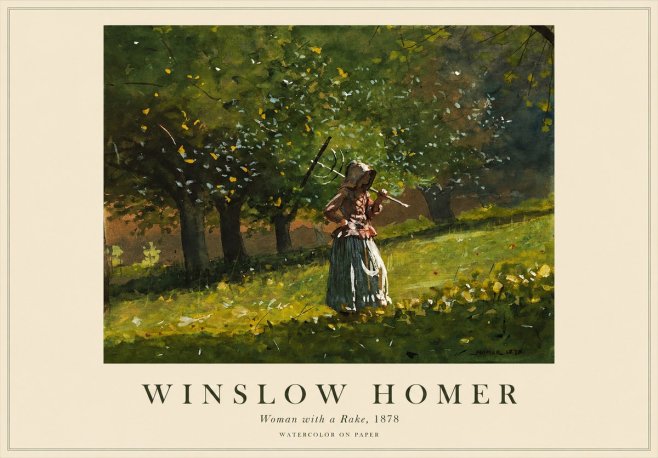 Winslow Homer Woman with a Rake, 1878 No1 - Poszter