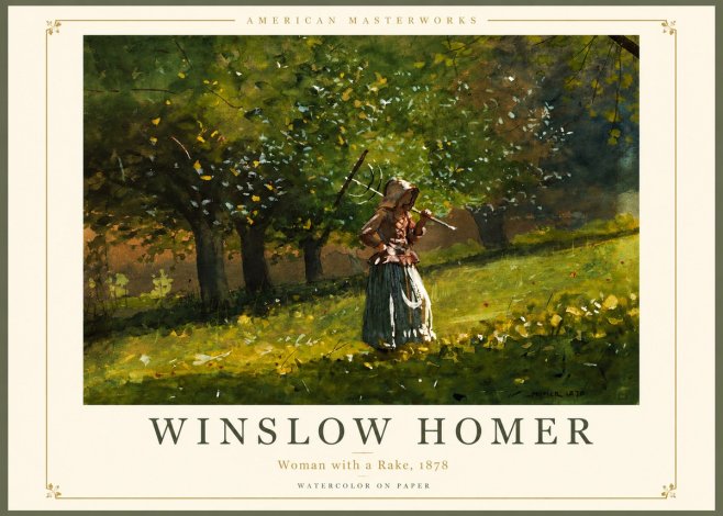 Winslow Homer Woman with a Rake, 1878 No2 - Poszter