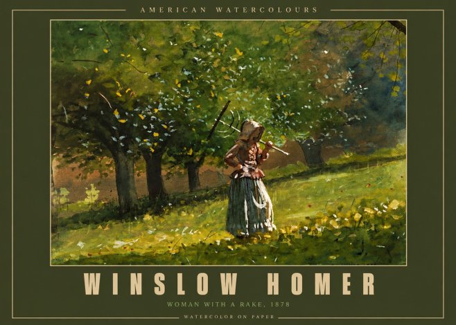 Winslow Homer Woman with a Rake, 1878 No4 - Poszter