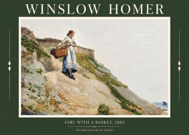 Winslow Homer A Coast Girl No4 - Poszter