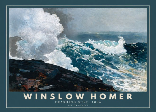 Winslow Homer Crashing Surf, 1896 No4 - Poszter