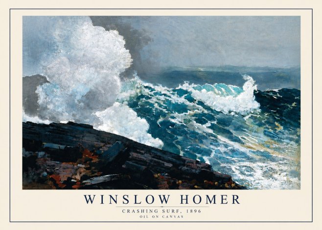 Winslow Homer Crashing Surf, 1896 No5 - Poszter