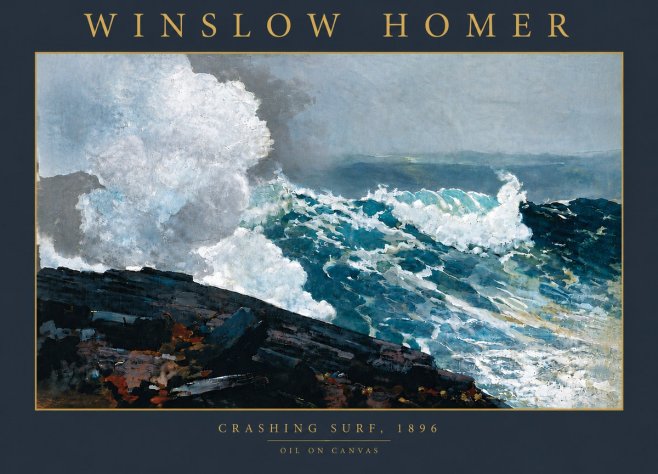 Winslow Homer Crashing Surf, 1896 No6 - Poszter