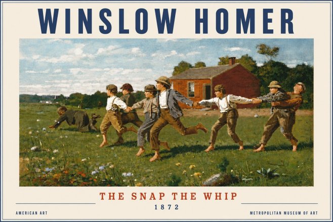Winslow Homer The Snap the Whip No3 - Poszter