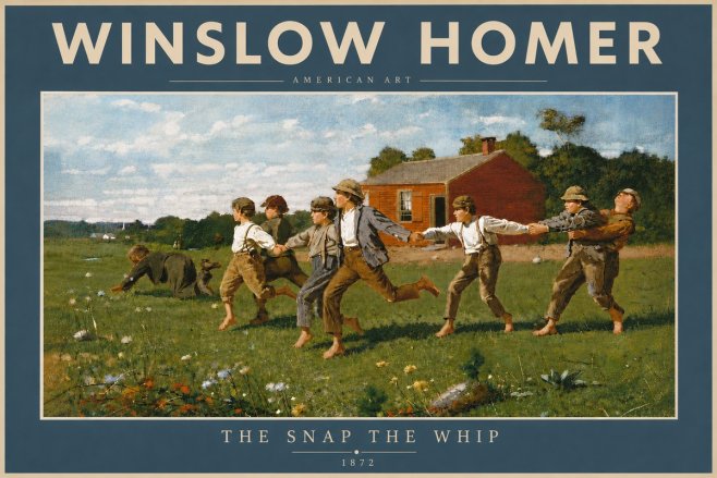 Winslow Homer The Snap the Whip No5 - Poszter