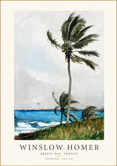 Winslow Homer Breezy Day, Tropics No1 - Poszter