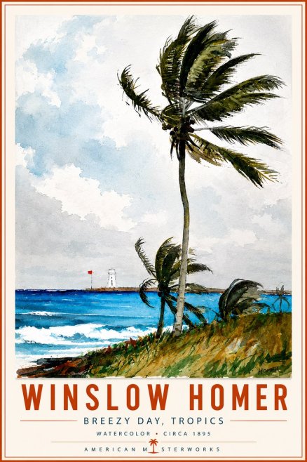 Winslow Homer Breezy Day, Tropics No6 - Poszter
