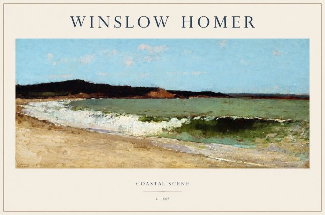 Winslow Homer Coastal Scene No1 - Poszter