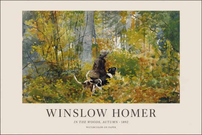 Winslow Homer In the Woods, Autumn No1 - Poszter