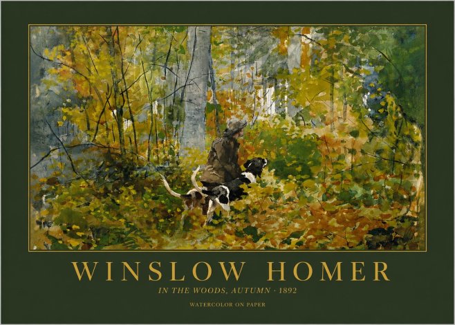 Winslow Homer In the Woods, Autumn No2 - Poszter