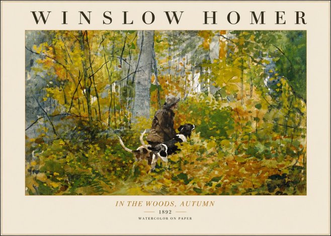 Winslow Homer In the Woods, Autumn No3 - Poszter