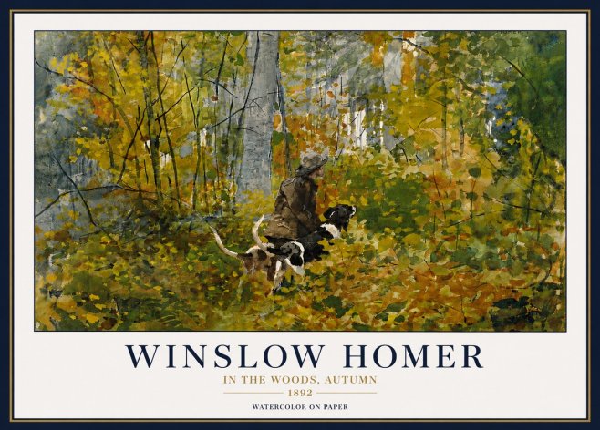 Winslow Homer In the Woods, Autumn No5 - Poszter