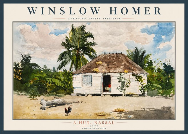 Winslow Homer A Hut, Nassau No5 - Poszter