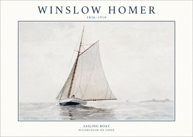 Winslow Homer Sailing Boat No1 - Poszter
