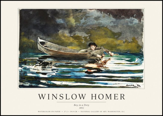 Winslow Homer Boy in a Dory No1 - Poszter