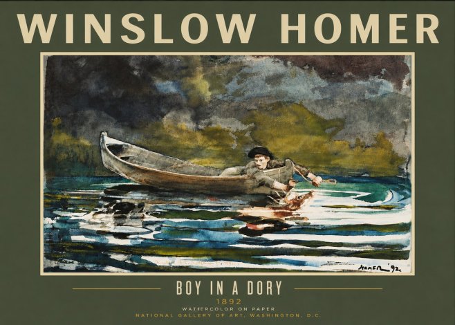 Winslow Homer Boy in a Dory No5 - Poszter