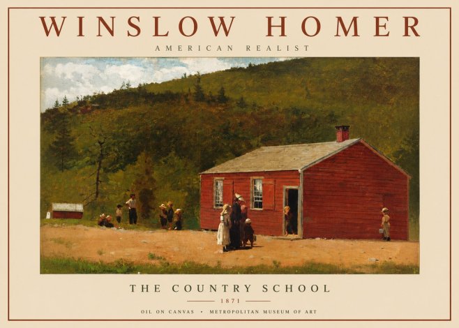 Winslow Homer The Country School No2 - Poszter
