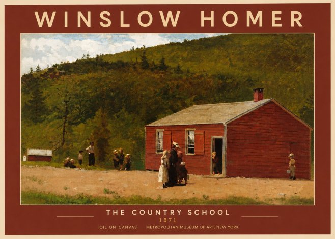 Winslow Homer The Country School No4 - Poszter