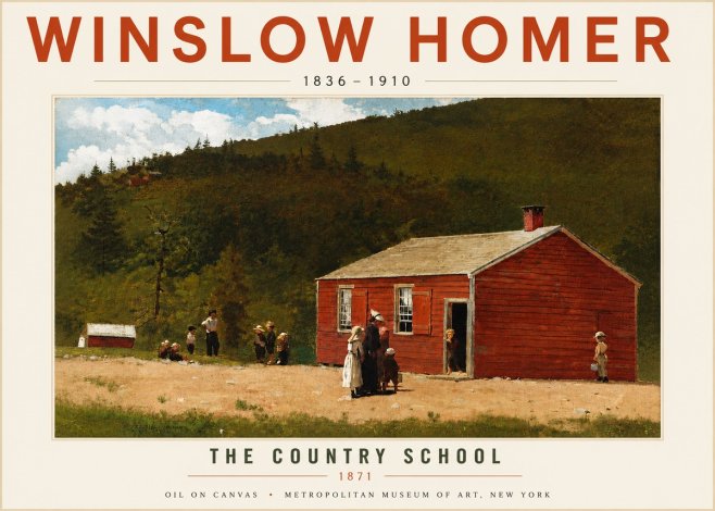 Winslow Homer The Country School No5 - Poszter