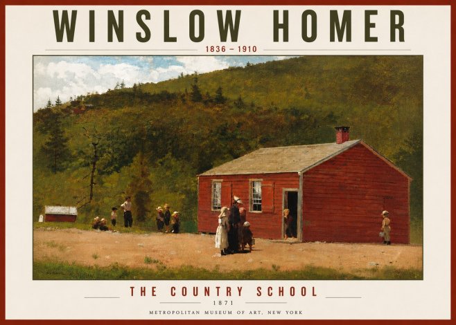 Winslow Homer The Country School No6 - Poszter