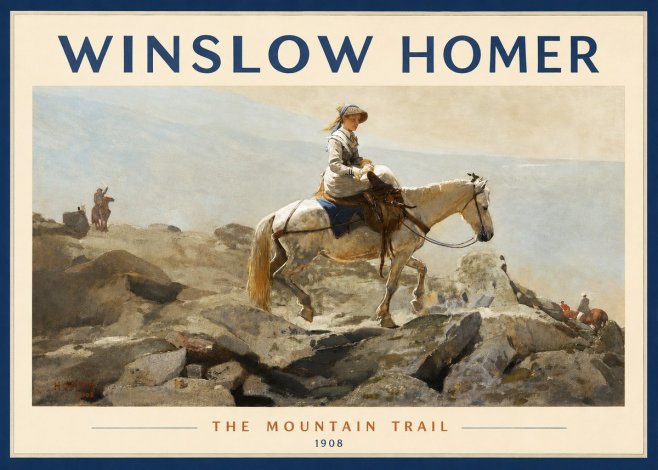 Winslow Homer The Mountain Trail No2 - Poszter