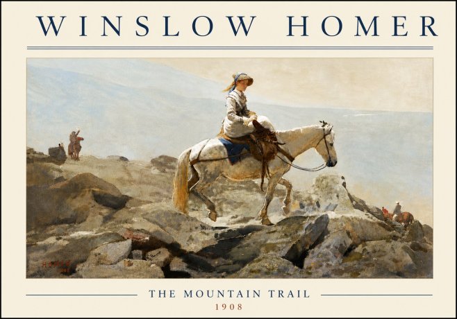 Winslow Homer The Mountain Trail No5 - Poszter