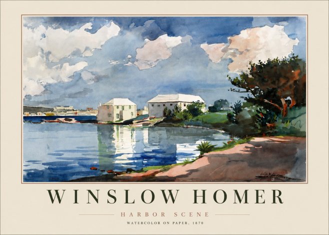 Winslow Homer Harbor Scene No3 - Poszter