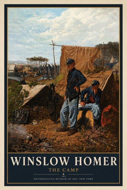Winslow Homer The Camp No4 - Poszter