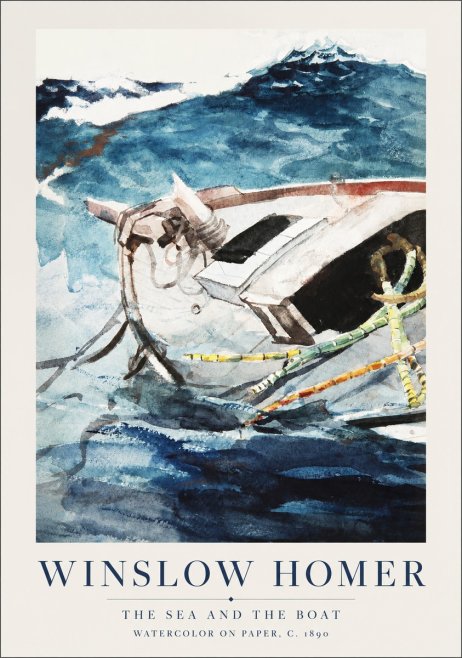 Winslow Homer The Sea and the Boat No1 - Poszter