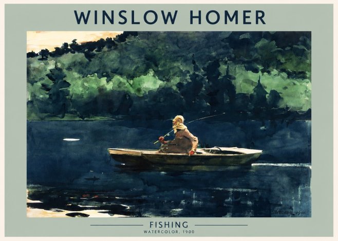 Winslow Homer Fishing No2 - Poszter