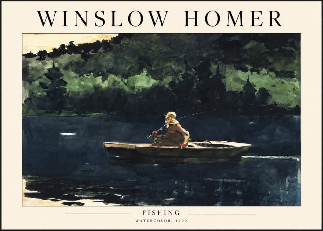 Winslow Homer Fishing No3 - Poszter