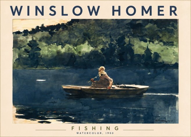 Winslow Homer Fishing No6 - Poszter