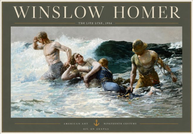 Winslow Homer The Life Line No4 - Poszter