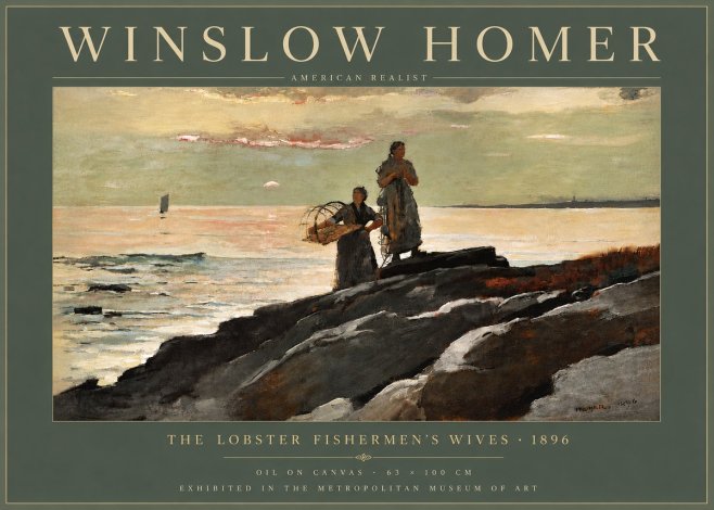Winslow Homer The Lobster Fishermen's Wives No6 - Poszter