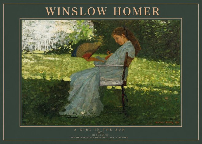 Winslow Homer A Girl in the Sun No2 - Poszter